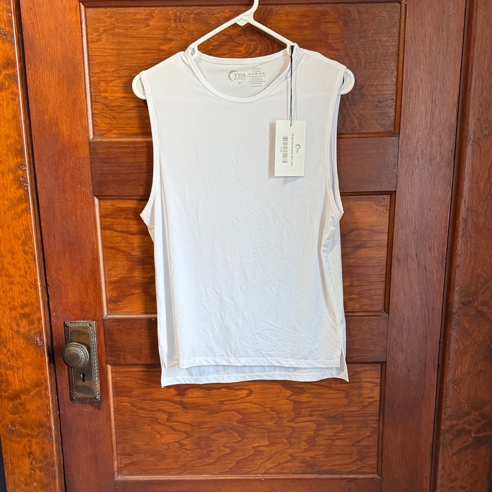 Zyia White Muscle Tee